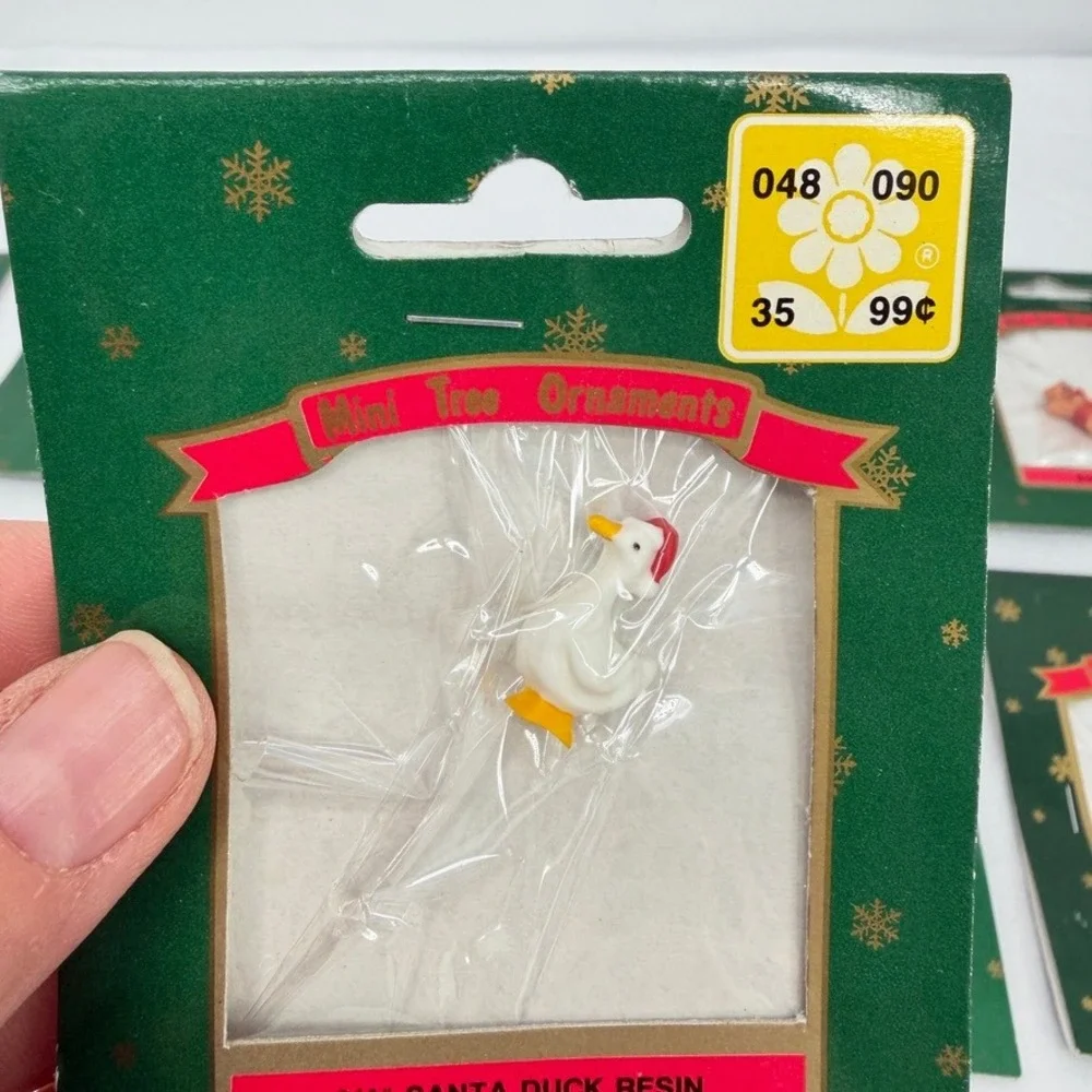 VTG Franks Miniatures Christmas Holiday Resin Wood Charms Crafting Set of 10